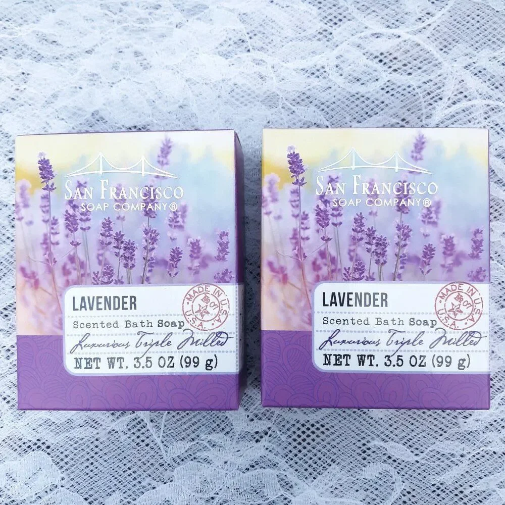 3 Discontinued San Francisco Soap Company Lavender Floral Bar Set 722030525000 - Picture 5 of 11